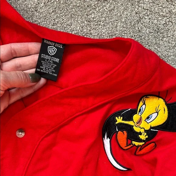 Warner Bros. Red Long Sleeve Dress - Picture 2 of 4